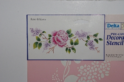 +SOLD"  MBAMG #009-357  "Delta Stencil Magic "Rose & Lilacs" Stencil"