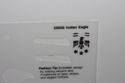 +MBAMG #009-306  "1990 Simply Stencils By Plaid "Indian Eagle #28608" Stencil"