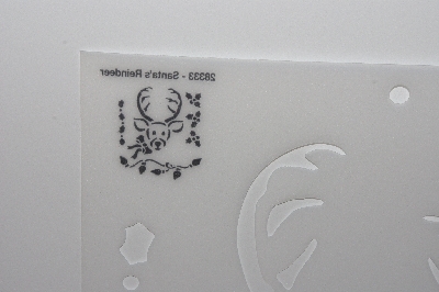+MBAMG #009-304  "1992 Simply Stencils By Plaid "Santa's Reindeer" Stencil"
