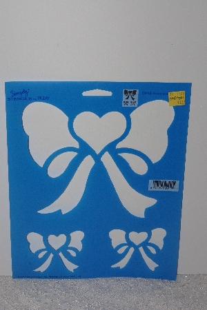 +MBAMG #009-217  "1991 Simply Stencils By Plaid #28419 Bows & Hearts"