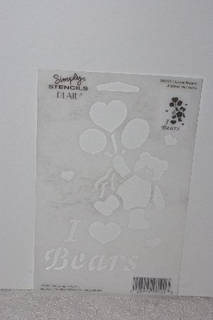 +MBAMG #009-238  "1995 Simply Stencils By Plaid #28101 I Love Bears"