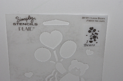 +MBAMG #009-238  "1995 Simply Stencils By Plaid #28101 I Love Bears"