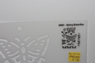 +MBAMG #009-249  "1992 Simply Stencils By Plaid #28321 Spring Butterflys"