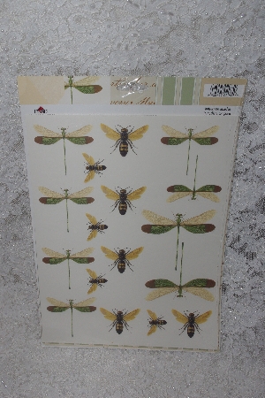 +MBAMG #009-079  "Plaid Royal Coat Decopage Dragonflys & Bees #2065"