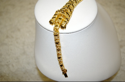 + Gold Toned Crystal Tiger Bracelet