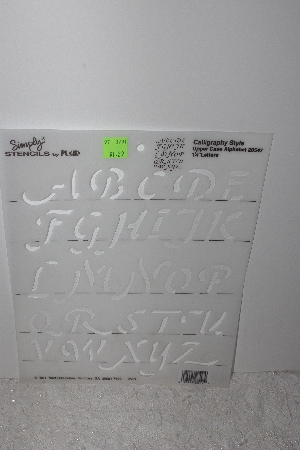 +MBAMG #009-494  "Simply Stencils #28547  Upper Case Calligraphy Style Letters 1-1/4"