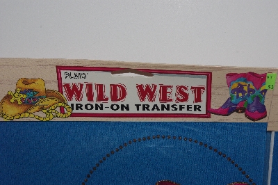 +MBAMG #009-520  "1993 Plaid Set Of (2)  Wild West Iron On Transfer #57740 Bronco Bustin Boots"