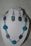 +MBAHB  #31-030  "One Of A Kind Blue Bead & Crystal Necklace & Earring Set"