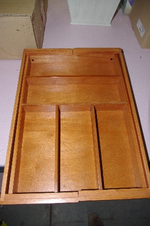 +MBAMG #0031-274  "1990's Set Of (2)  Wood Expandable Drawer Organizer"