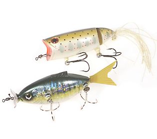 +MBAMG #0031-F4418  "Chuck Woolery Set Of 2 Original Self Propelled Fishing Lures"