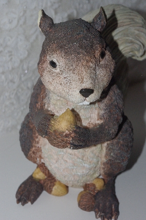 +MBAMG #0031-064  "Pair Of 2 Large Resin Squirrel With Acorns"