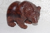 +MBAMG #0031-106  "Large Hand Carved Rose Wood Grizzly Figurine"