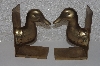 +MBAMG #0031-102  "1980's Pair Of Brass Duck Bookends"