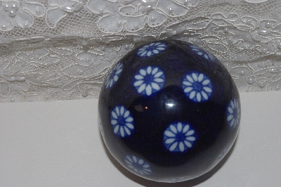 +MBAMG #0031-032  "1990's Set of 5 Art Glass Decorative Balls"