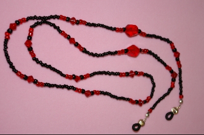 +MBA #2-024  "Red Fancy Glass Beads