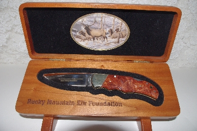 +MBAMG #099-137  "Browning Rocky Mountain Elk Foundation 2002 Limited Edition Banquet Knife & Display Case"