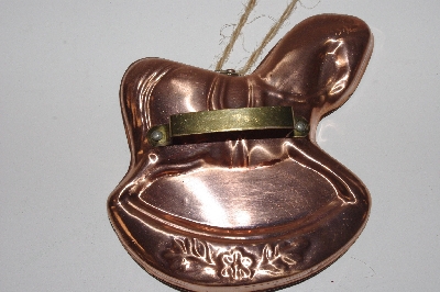 +MBAMG #099-085  "Vintage Large Copper,Lined Rocking Horse Cookie Cutter"