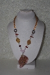 +MBAHB #00014-8814  "Beautiful Gemstone & Glass Bead Necklace"