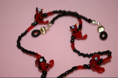+MBA #2-054  "4 Cute Glass Red Birds