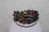 +MBAMG #00016-0164   "Fancy Colorful Resin Peacock Bangle Bracelet"