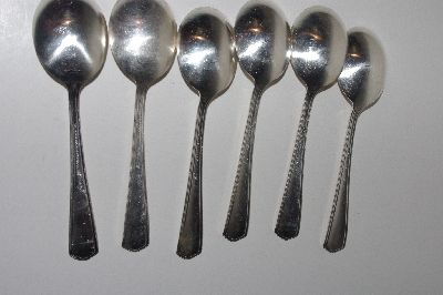 +MBAMG #00016-0023  "Vintage 1950's Set Of 6 Victor Co Soup Spoons" 
