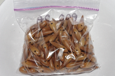 +MBAAC #01-09  "Set Of 125 Valley Oak Acorn Beads"