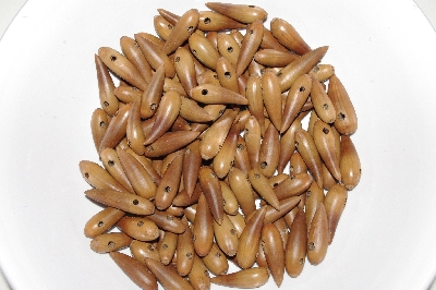 +MBAAC #01-14  "Set Of 125 Valley  Oak Acorn Beads"