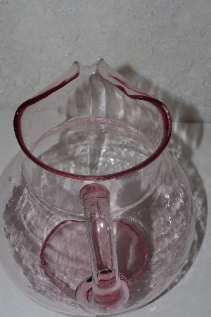 +MBAAC #01-9490  "Older Bright Pink Glass Pitcher"