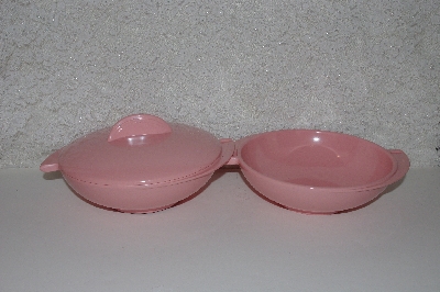 +MBAAC #01-9443  "Vintage 3 Piece Set Of Boontoon 1950's Pink Melmac Melamine Serving Dishes"
