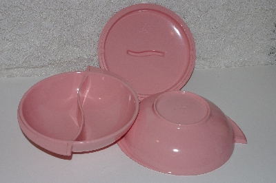 +MBAAC #01-9443  "Vintage 3 Piece Set Of Boontoon 1950's Pink Melmac Melamine Serving Dishes"