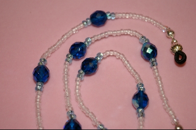 +MBA #2-090  "Large Round Metallic Blue Fire Poliches Czech Beads