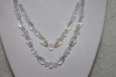 +MBAAC #01-9425  "Clear AB Crystal Bead Necklace & Earring Set"