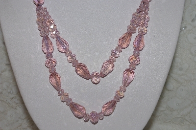 +MBAAC #01-9420  "Pink AB Crystal Bead Necklace & Earring Set"