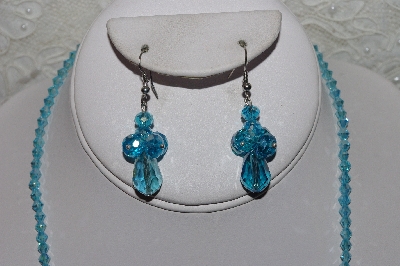 +MBAAC #01-9429  "Blue AB Crystal Bead Necklace & Earring Set"