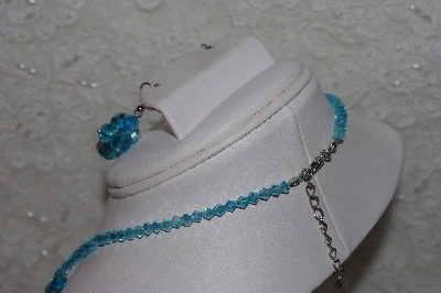 +MBAAC #01-9429  "Blue AB Crystal Bead Necklace & Earring Set"