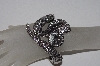 +MBAAC #01-9339  "Clear Crystal Rhinestone Hinged Cobra Bracelet"