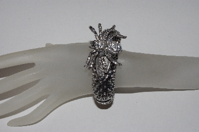 +MBAAC #01-9352  "Fancy Crystal Rhinestone Hinged Spider Bracelet"