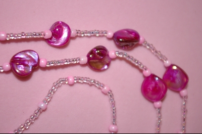 +MBA #2-127  Pink Paua Shell Beads