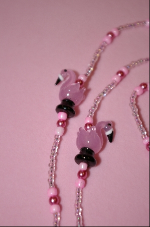 +MBA #2-129  "Glass Pearls & Pink Flamingos"