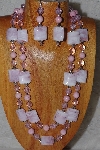 +MBADS #04-809  "Pink Bead Necklace & Earring Set"