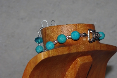 +MBADS #04-957  "Fancy Blue Bead Necklace & Earring Set"