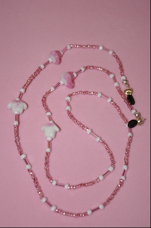 +MBA #2-141  "Breast Cancer Glass Beads"