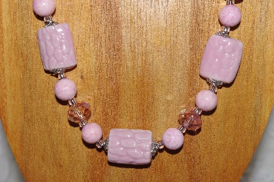 +MBASS #0003-0207  "Pink Bead Necklace & Earring Set"