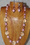 +MBAHB #58-0100  "Pink & Clear Bead Necklace & Earring Set"