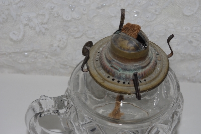 +MBAVG #101-0033  "Small Vintage Clear Glass Kerosene Lamp"