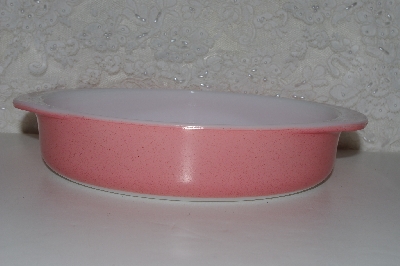 +MBAVG #101-0078  "Vintage Pink Pyrex Desert Dawn Speckled Casserole Dish"
