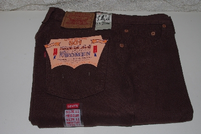 +MBAMG #100-0064  Size 11-30x32  "1990's  Ladies DK Brown 501 Jeans"