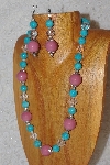 +MBAHB #033-280  "Pink Porcelain & Mixed Bead Necklace & Earring Set"