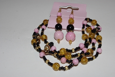 +MBAEG #0017-0103  "Pink,Gold & Black"