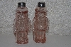 +MBA #524-0087  "Pink Glass Planters Peanut  Salt & Pepper Shakers"